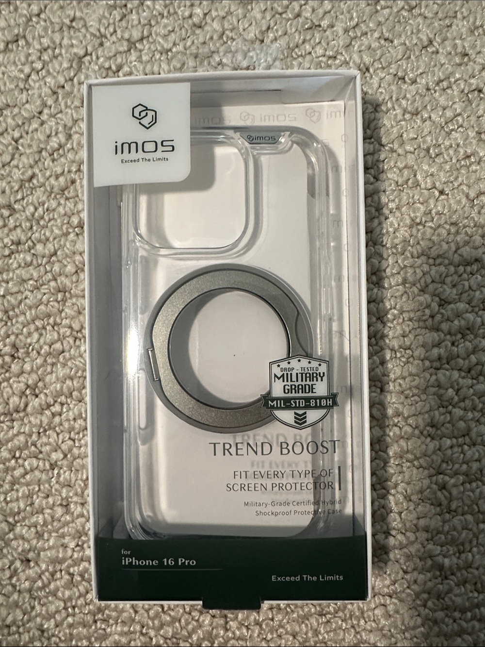 Trend Boost Clear iPhone 16 Pro Case with Silver Ring